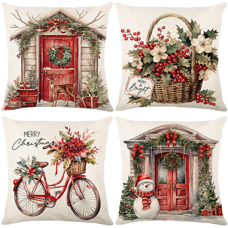 🏭Factory direct-50% discount🔥🔥 Cute Christmas Print Pillow Cover🎄✨ Spruce Up Your Christmas Vibe! ✨🎄