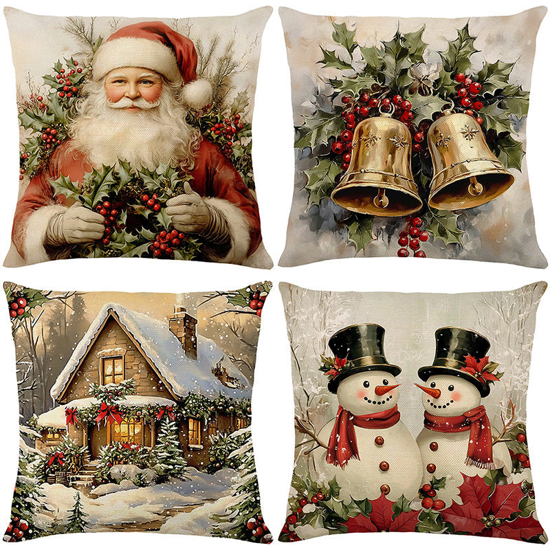 🏭Factory direct-50% discount🔥🔥 Cute Christmas Print Pillow Cover🎄✨ Spruce Up Your Christmas Vibe! ✨🎄