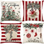 🏭Factory direct-50% discount🔥🔥 Cute Christmas Print Pillow Cover🎄✨ Spruce Up Your Christmas Vibe! ✨🎄
