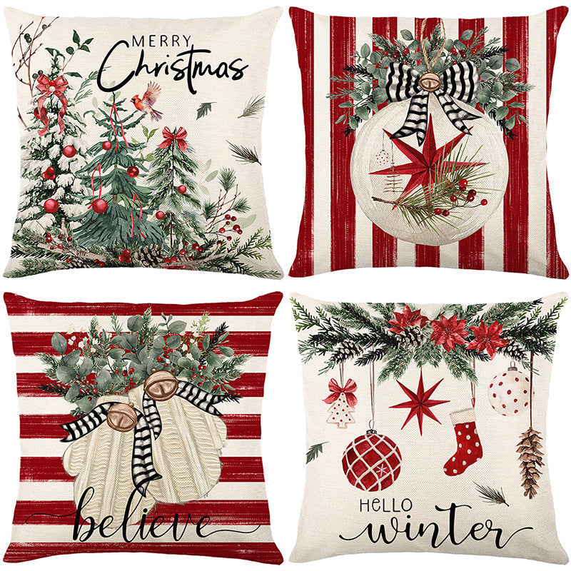 🏭Factory direct-50% discount🔥🔥 Cute Christmas Print Pillow Cover🎄✨ Spruce Up Your Christmas Vibe! ✨🎄
