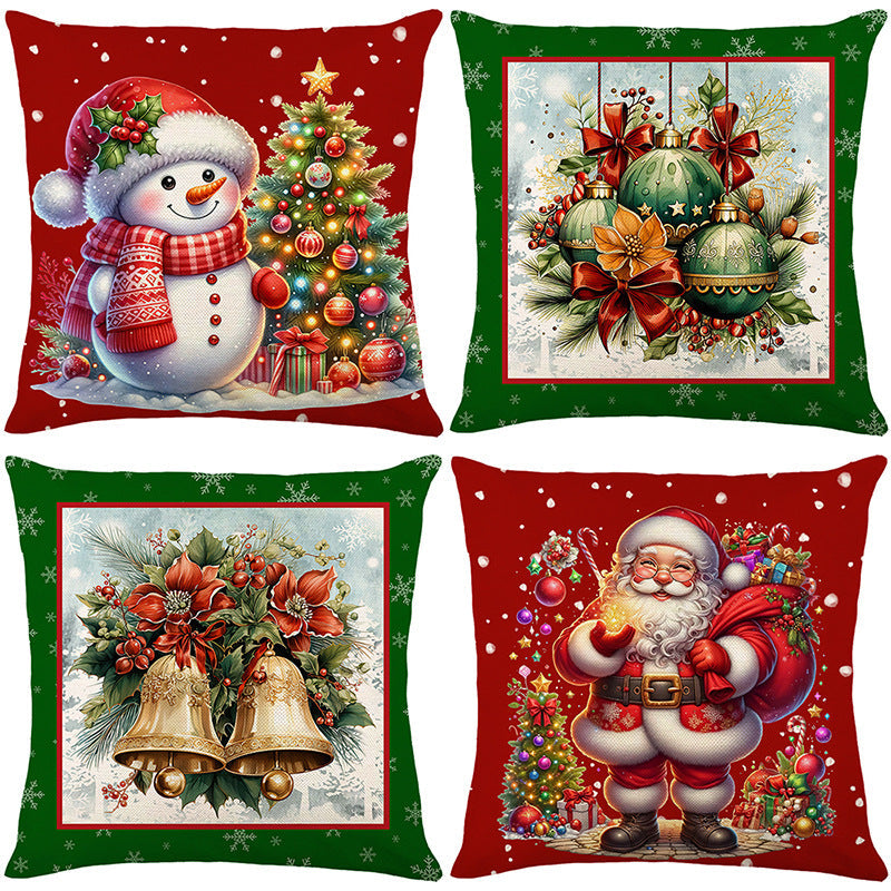 🏭Factory direct-50% discount🔥🔥 Cute Christmas Print Pillow Cover🎄✨ Spruce Up Your Christmas Vibe! ✨🎄