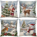 🏭Factory direct-50% discount🔥🔥 Cute Christmas Print Pillow Cover🎄✨ Spruce Up Your Christmas Vibe! ✨🎄