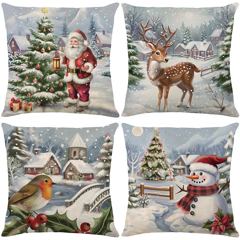 🏭Factory direct-50% discount🔥🔥 Cute Christmas Print Pillow Cover🎄✨ Spruce Up Your Christmas Vibe! ✨🎄