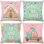 🏭Factory direct-50% discount🔥🔥 Cute Christmas Print Pillow Cover🎄✨ Spruce Up Your Christmas Vibe! ✨🎄