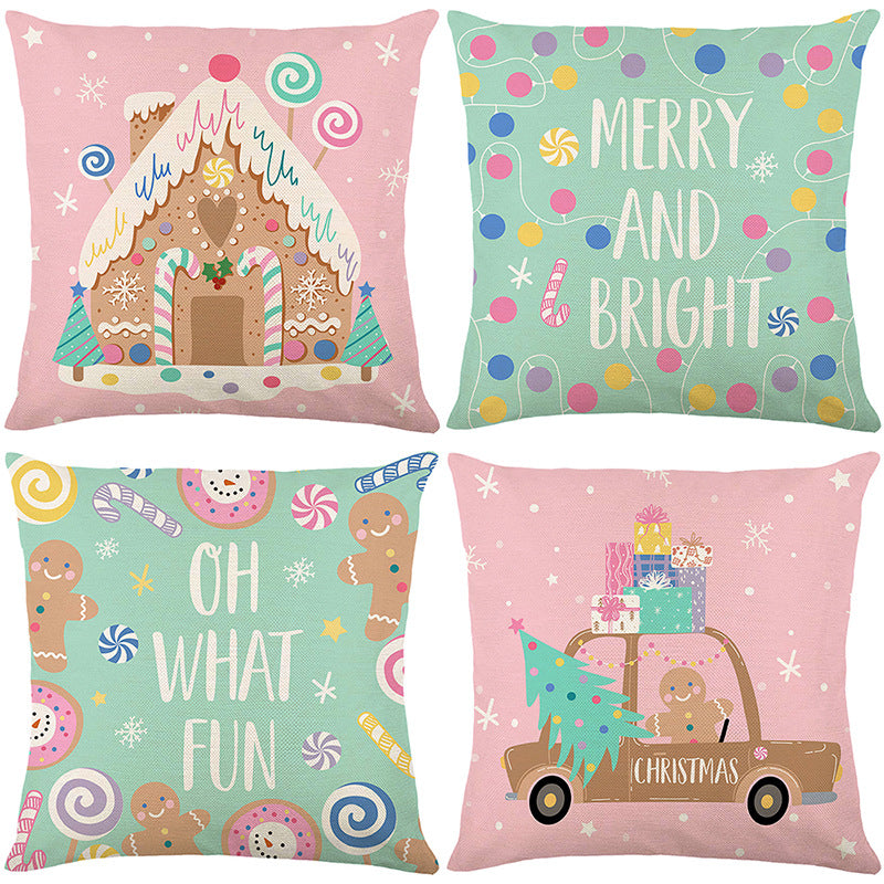 🏭Factory direct-50% discount🔥🔥 Cute Christmas Print Pillow Cover🎄✨ Spruce Up Your Christmas Vibe! ✨🎄