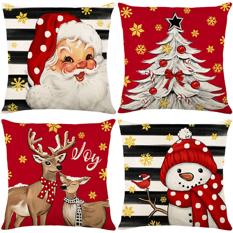 🏭Factory direct-50% discount🔥🔥 Cute Christmas Print Pillow Cover🎄✨ Spruce Up Your Christmas Vibe! ✨🎄