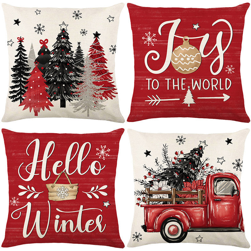 🏭Factory direct-50% discount🔥🔥 Cute Christmas Print Pillow Cover🎄✨ Spruce Up Your Christmas Vibe! ✨🎄