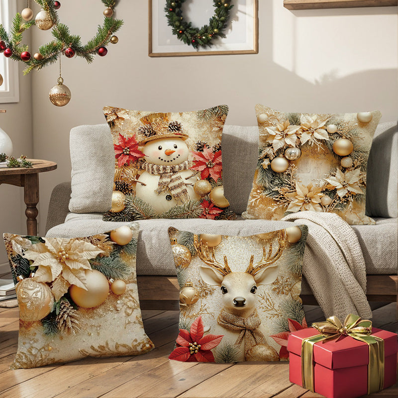 🏭Factory direct-50% discount🔥🔥 Cute Christmas Print Pillow Cover🎄✨ Spruce Up Your Christmas Vibe! ✨🎄