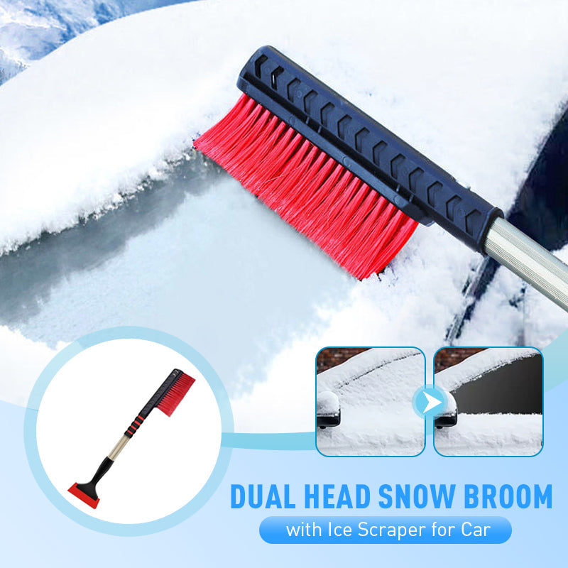 🔥50% off, while stocks last! 🎉Dual Head Snow Broom with Ice Scraper for Car