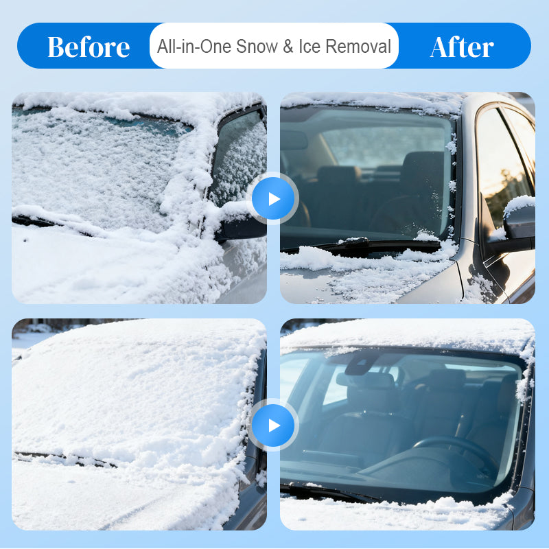 🔥50% off, while stocks last! 🎉Dual Head Snow Broom with Ice Scraper for Car